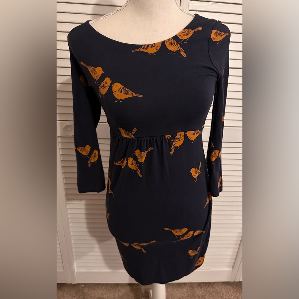 Great Boden bird print jersey dress